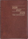 【予約★8月下旬発送】 TAKAHASHI 高橋書店 2026 1月始まり 手帳 A5 No.63 3年卓上日誌 茶 高橋 手帳 2026 ビジネス 定番 シン...