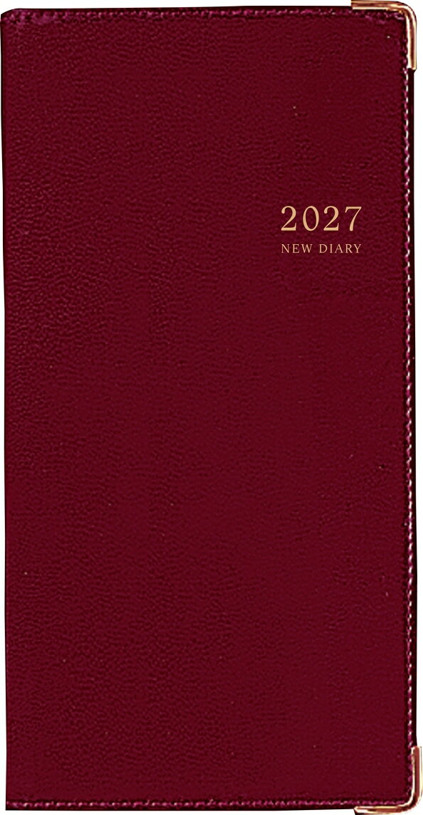 【予約★9月上旬発送】 TAKAHASHI 高橋書店 2027 1月始まり 手帳 A6 No.81 ニューダイアリー 3 ワイン 高橋 手帳 2027年 ビジネス 定番 シンプル 手帳カバー かわいい とじ手帳 日記 スケジュール帳 手帳のタイムキーパー