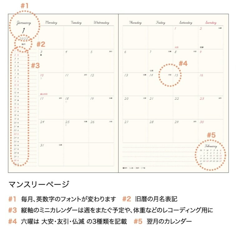 マトカ 手帳 2022 4月始まりB6 matoka エルコミューン スケジュール帳 手帳 EL COMMUN 月間式(月間ブロック) b6 マンスリー Tanpopo Lace タンポポレース 大人かわいい 可愛い 手帳のタイムキーパー