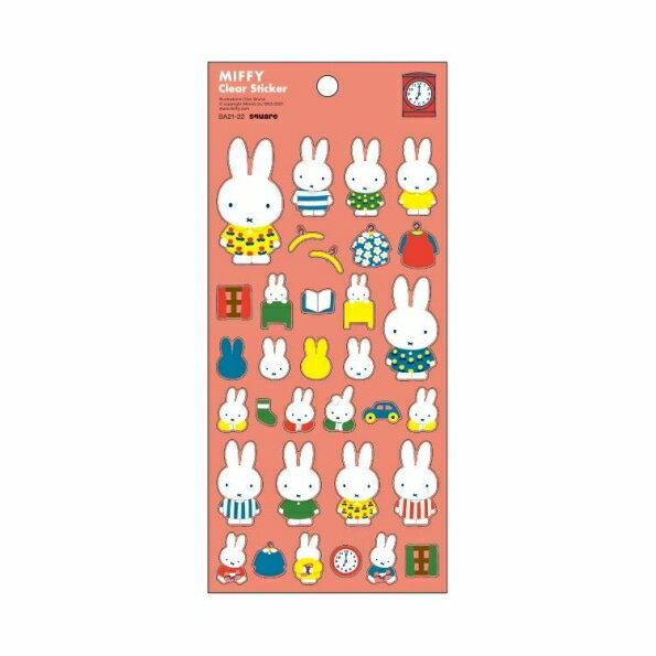 SQUARE スクエア シール miffy クリアシール ピンク シール帳 福袋 丸 おしゃれ アルバム デコレーション ハート 大量 ステッカー スマホ ごほうび 花 かわいい スケジュール帳 手帳のタイムキーパー