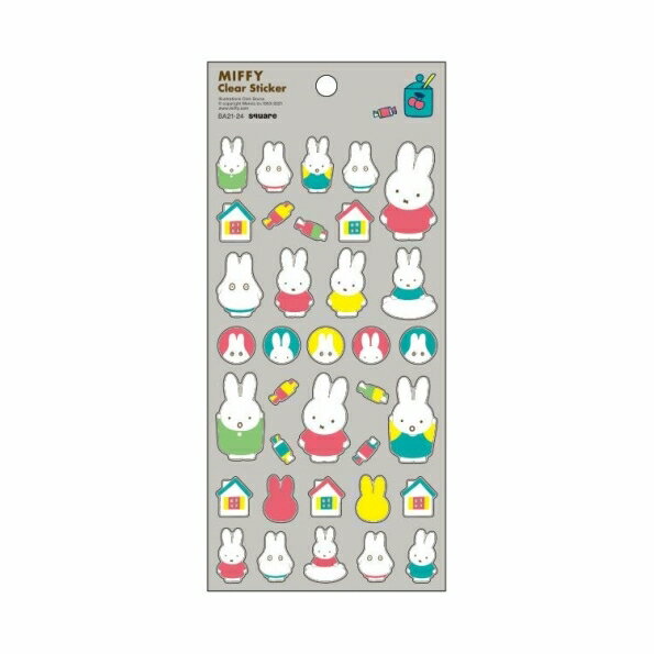 SQUARE スクエア シール miffy クリアシール グレー シール帳 福袋 丸 おしゃれ アルバム デコレーション ハート 大量 ステッカー スマホ ごほうび 花 かわいい スケジュール帳 手帳のタイムキーパー