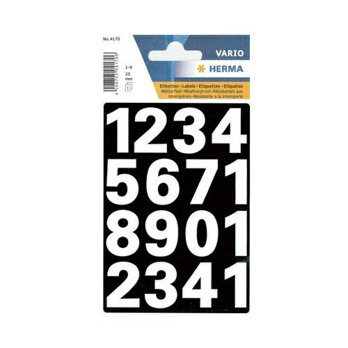 HERMA ヘルマ シール ・ HERMA NO.4170 数字 ナンバーシール シール帳 福袋 丸 おしゃれ アルバム デコレーション ナンバーシール　数..