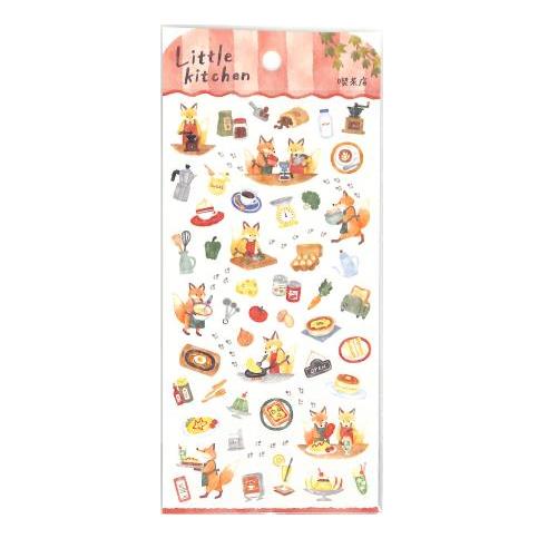 Rakuten - マインドウェイブ リトルキッチンステッカー 81792 キッサテン / きつね カフェ レトロかわいい デコレーション 手帳 アルバム