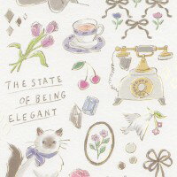 アンニュイステッカー シール ものおもい 女の子 コラージュ デコ 82085 |