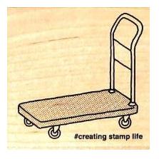 手帳のタイムキーパーのこまけいこ スタンプ 台車 木製スタンプ #creating stamp life / スタンプ 台車スタンプ 木製スタンプ こまけいこ シンプル線画 ユニーク イラストスタンプ 手帳デコ 文房具 ナチュラル 台車柄 ハンドメイド 徳島弁風スタンプ｜アングル2