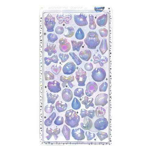 クーリア ボンボンドロップシール きらめきボンボン パールベール ぷっくり 立体 シール エポキシ樹脂 ラメ オーロラ デコレーション :4550391012176