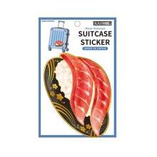 カミオジャパン 大人の図鑑 スーツケースステッカー まぐろ寿司 / ステッカー 寿司 まぐろ 和風 デザイン 防水日本製 トラベルグッズ
