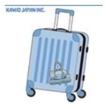 カミオジャパン 大人の図鑑 スーツケースステッカー 鎌倉大仏 青銅風デザイン ゴールド縁 日本製 /