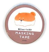 乐天商城 - ころんとまんまる しばいぬマスキングテープ ほっこり文具 / しばいぬ マスキングテープ 文房具 かわいい 癒し系 茶色系デザイン 柴犬柄 デコレーション ラッピング 手帳用 ノート用 スクラップ アルバム用 コロコロ犬 ほんわか系