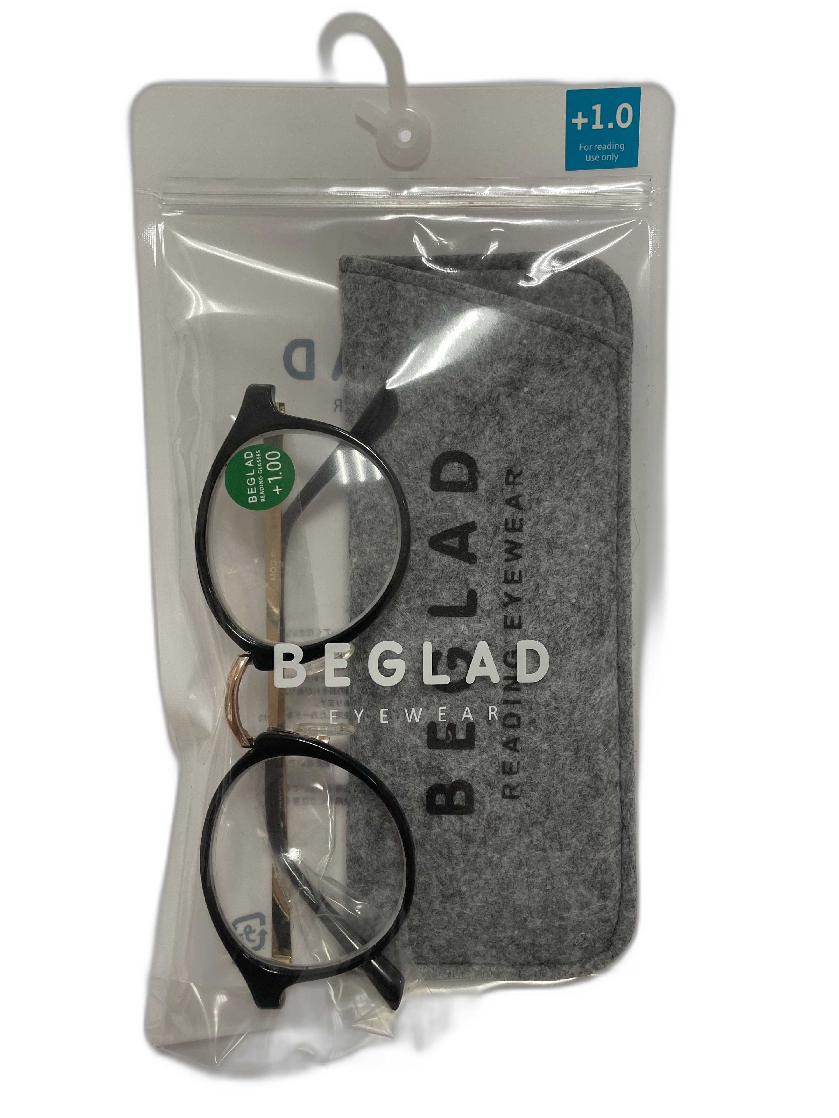 ビグラッド 老眼鏡 【ブラック 】　+1.00 キースプランニング 老眼鏡 おしゃれ おしゃれな老眼鏡で素敵女子になろう！BEGLADリーディンググラス ブラック フレーム 黒 色