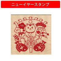 樂天商城 - こどものかお こどものかお ニューイヤースタンプ 熊手招き猫 11288001 |
