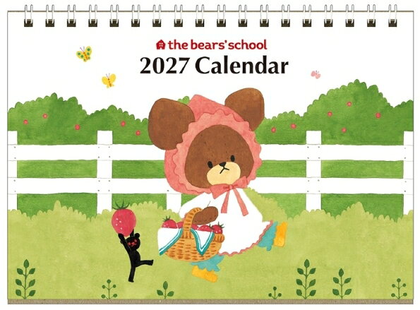 【予約★9月中旬発送】 カレンダー 2027年 スクエア くまのがっこう ジャッキー 卓上 2027 キャラクター かわいい 大安 仏滅 友引 六曜入り ToDoリスト オフィス 180×133×10mm square 手帳のタイムキーパー