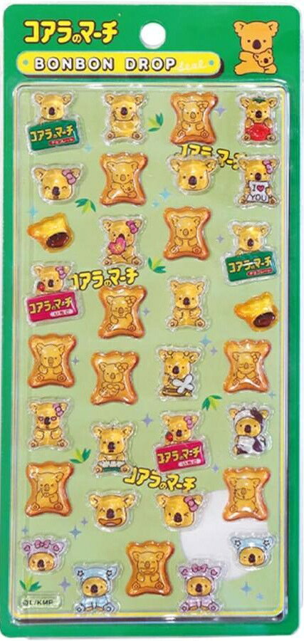 ボンボンドロップシール コアラのマーチ ロッテ 立体 エポキシ樹脂 ラメ ぷっくり シール ステッカー デコシール 手帳デコ レトロ お菓子 ビスケット かわいい スマホ デコレーション コレクション ギフト プレゼント クーリア