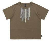 乐天商城 - ノーザントラック フリル飾りTシャツ モカ L サイズ | フリルテープ デザイン入り アースカラー 大人カジュアル