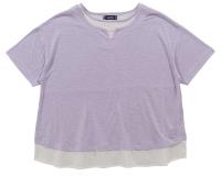 ノーザントラック 異素材コンビレイヤードPO ラベンダー M サイズ | レイヤード風 トップス 裾重ね ナチュラ