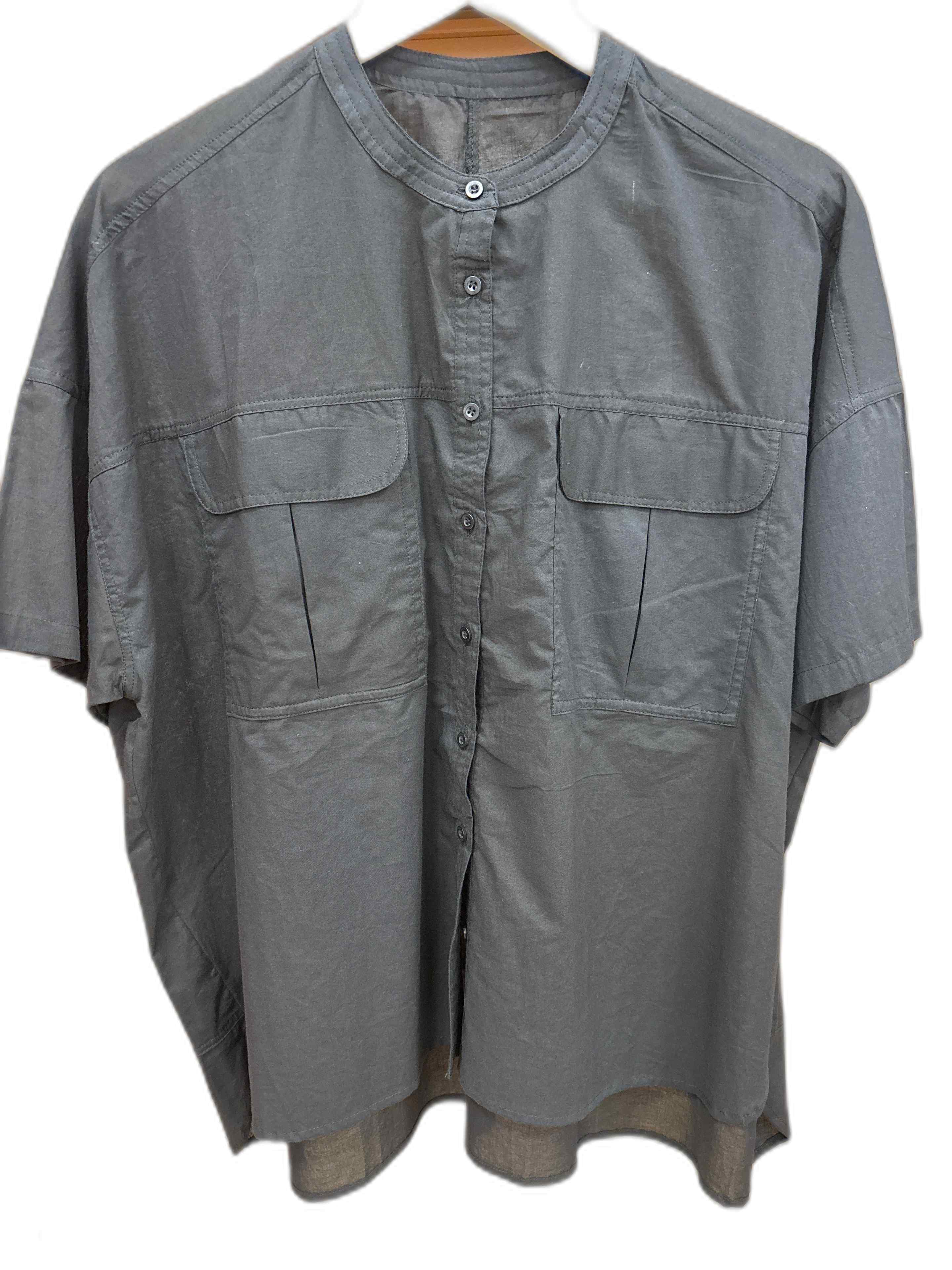 インドコットン胸ポケットブラウス