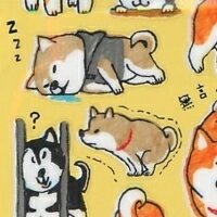 MINDWAVE マインドウェイブ シール ・ シール シバンバン いぬ イヌ 犬 柴犬 アニマル 動物 スケジュール帳 手帳のタイムキーパー