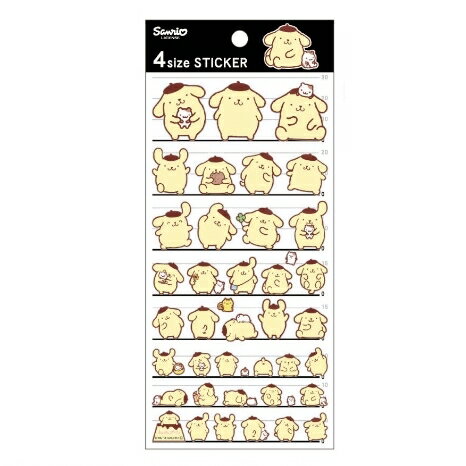 KAMIO JAPAN カミオジャパン シール ・ CM4SIZE STICKER ポムポムプリン シール帳 福袋 丸 おしゃれ アルバム デコレーション ハート 大量 ステッカー スマホ ごほうび 花 かわいい スケジュール帳 手帳のタイムキーパー