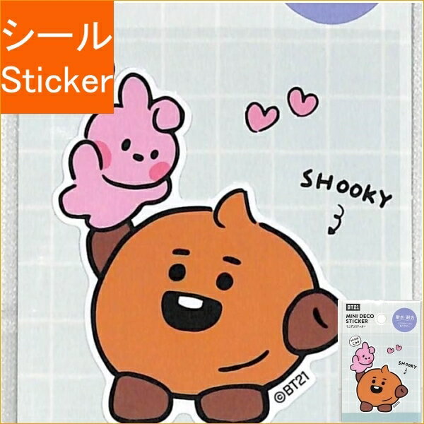 CRUX クラックス シール ・ BT21 ミニデコステッカー SHOOKY シール帳 福袋 おしゃれ アルバム デコレ..