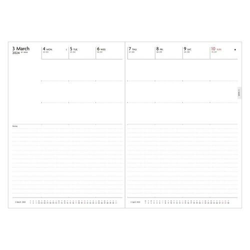 【SALE価格☆30％割引】【メール便送料無料】MARKS マークス 2024年1月始まり(2023年12月始まり) 手帳 週間バーティカルレフト式(バーチカル) A5 エディット ノート手帳 ビビッドカラー 大人かわいい 手帳カバー ダイアリー スケジュール帳 2