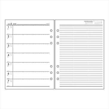 JMAM 日本能率協会 2019年4月始まり システム手帳リフィル 週間レフト式(ホリゾンタル) A5 (6穴) 週間ダイアリー レフトタイプ 小物　システム　ビジネス　リフィル　ほぼ 日　干支 スケジュール帳 手帳のタイムキーパー