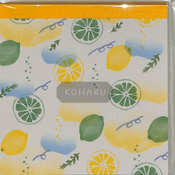 メモ帳 メモパッド　スクエア コハク　KOHAKU レモン スケジュール帳 手帳のタイムキーパー　かわいい ..