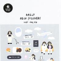 乐天商城 - スワテリエ ステッカー vlovg trip | 旅行デコレーション Vlog イラスト かわいい 手帳 飛行機 新幹線