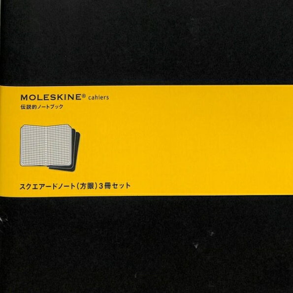 モレスキン 手帳 30%OFF・訳アリ廃版商品、一部日焼け跡あり。MOLESKINE モレスキン(モールスキン)　スクエアード ノートブック 方眼 3冊セット Xラージ スケジュール帳 手帳のタイムキーパー