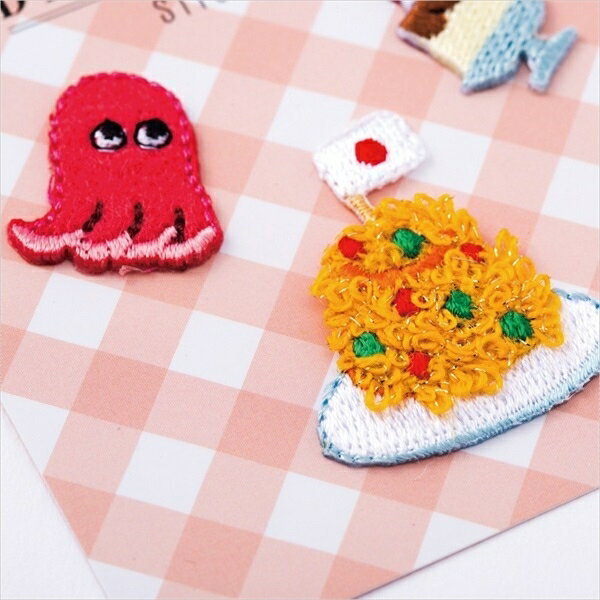 MARKS マークス シール ・ 刺繍ステッカー・フード オコサマランチ お子様ランチ キッズメニュー シール帳 福袋 スケジュール デコ ステッカー ダイアリー ごほうび 花 アルファベット　アップリケ　ワッペン　刺繍 スケジュール帳 手帳のタイムキーパー