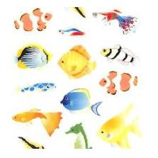 奥山 季節 ラメ入りシール 熱帯魚 | アクアリウム 海の生き物 クマノミ グッピー 癒し系 水族館風 timekeeper-10062786 手帳のタイムキーパー サンプル画像2