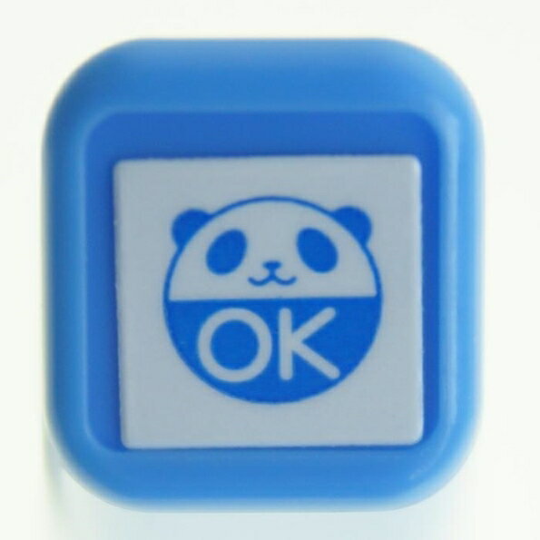 KODOMONOKAO こどものかお スタンプ ・ スケジュール浸透印 パンダ OK スタンプ台 インク かわいい キャラクター 手帳 イラスト 6mm 5個 ...
