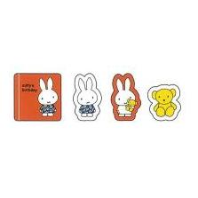 ビーエスエス ミッフィー miffy フレークシール（誕生日） 絵本シリーズ / ミッフィー miffy フレークシール 絵本シリーズ 誕生日 シールセット キャラクター 花柄 ワンピース 赤 黄色 くま 文房具 デコレーション かわいい 癒し 手帳 ノート ギフト用 スクラップブック用