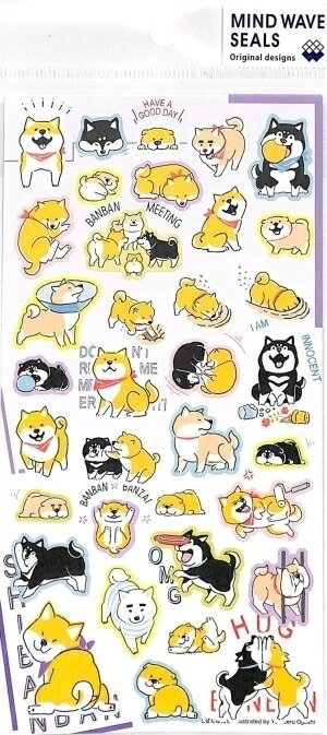 MINDWAVE マインドウェイブ シール ・ バンバンッポ 柴犬 シール帳 福袋 スケジュール デコ ステッカー ダイアリー ごほうび 花 アルファベット スケジュール帳 手帳のタイムキーパー