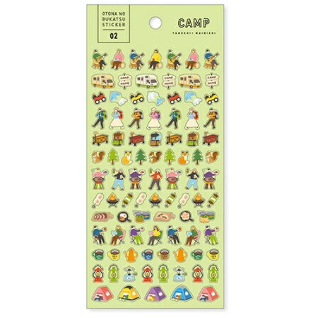 マインドウェイブ MIND WAVE おとなのぶかつステッカー CAMP（キャンプ） 81781 /