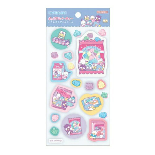 Rakuten - はぴだんぶい ポップデコパーティー わたあめカプセルシール サンスター文具 / サンリオ ポチャッコ タキシードサム けろけろけろっぴ バッドばつ丸 ハンギョドン あひるのペックル シャカシャカ ふわふわ 平成レトロ リバイバル キャラクター グッズ 雑