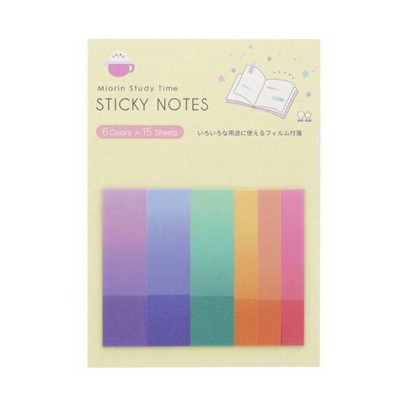 SUN-STAR サンスター文具 手帳小物 ・ 付箋 みおりん StudyTimeC 付箋紙 ポストイット ふせん かわいい おしゃれ 吹き出し 小さい キャラクター メモ帳 スケジュール帳 手帳のタイムキーパー