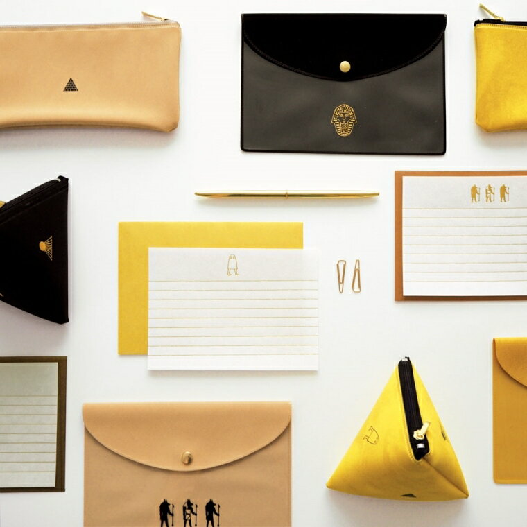 EL COMMUN エルコミューン バック・小物 ・ EGYPTIAN FLAT PEN CASE エジプシャン フラットペンケース PHARAOH ペンケース 筆箱 シンプル おしゃれ 大容量 クリア スケジュール帳 手帳のタイムキーパー