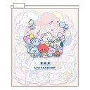 CRUX クラックス シール ・ BT21塩ビケース入りステッカー/パーティ BTS フレークシール シール帳 福袋 丸 おしゃれ アルバム デコレーション ク...