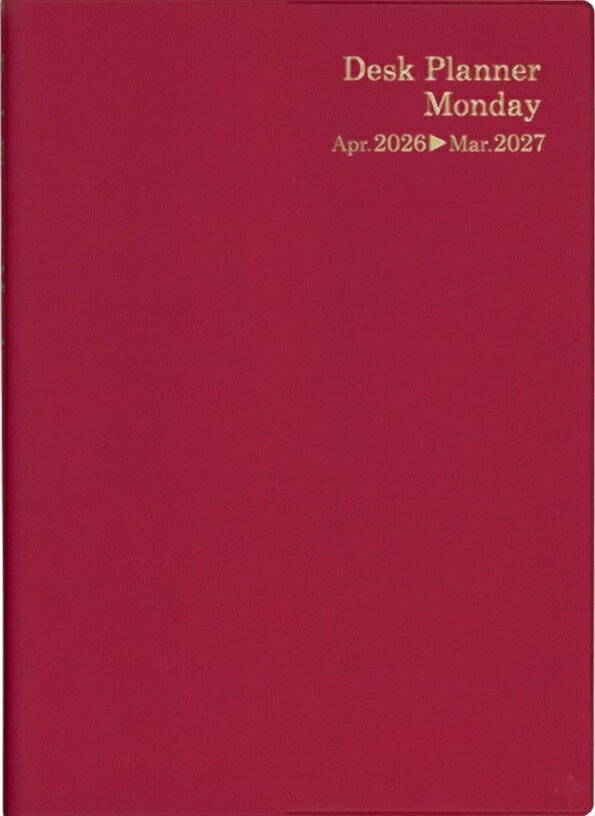 HAKUBUNKAN 博文館新社 2026 4月始まり 手帳 A5 4501 デスクプランナー マンデー A5 ローズ 手帳 diary 博文館 日記 デザイン 手帳カバー ダイアリー ビジネス スケジュール帳 手帳のタイムキーパー