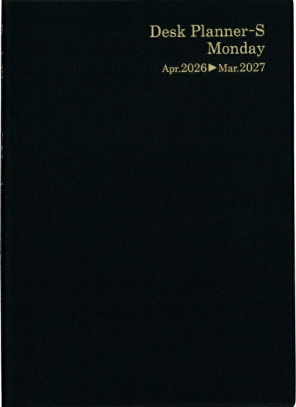 HAKUBUNKAN 博文館新社 2026 4月始まり 手帳 A5 4502 デスクプランナー マンデー スピン付き A5 ブラック 手帳 diary 博文館 日記 デザイン 手帳カバー ダイアリー ビジネス スケジュール帳 手帳のタイムキ