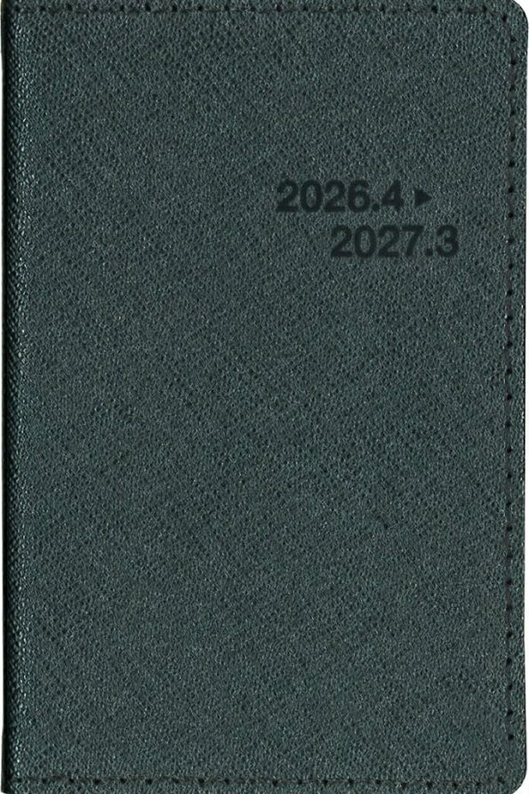 HAKUBUNKAN 博文館新社 2026 4月始まり 手帳 B7 4772 ミニ手帳 シルバーグレー 手帳 diary 博文館 日記 デザイン 手帳カバー ダイアリー ビジネス スケジュール帳 手帳のタイムキーパー