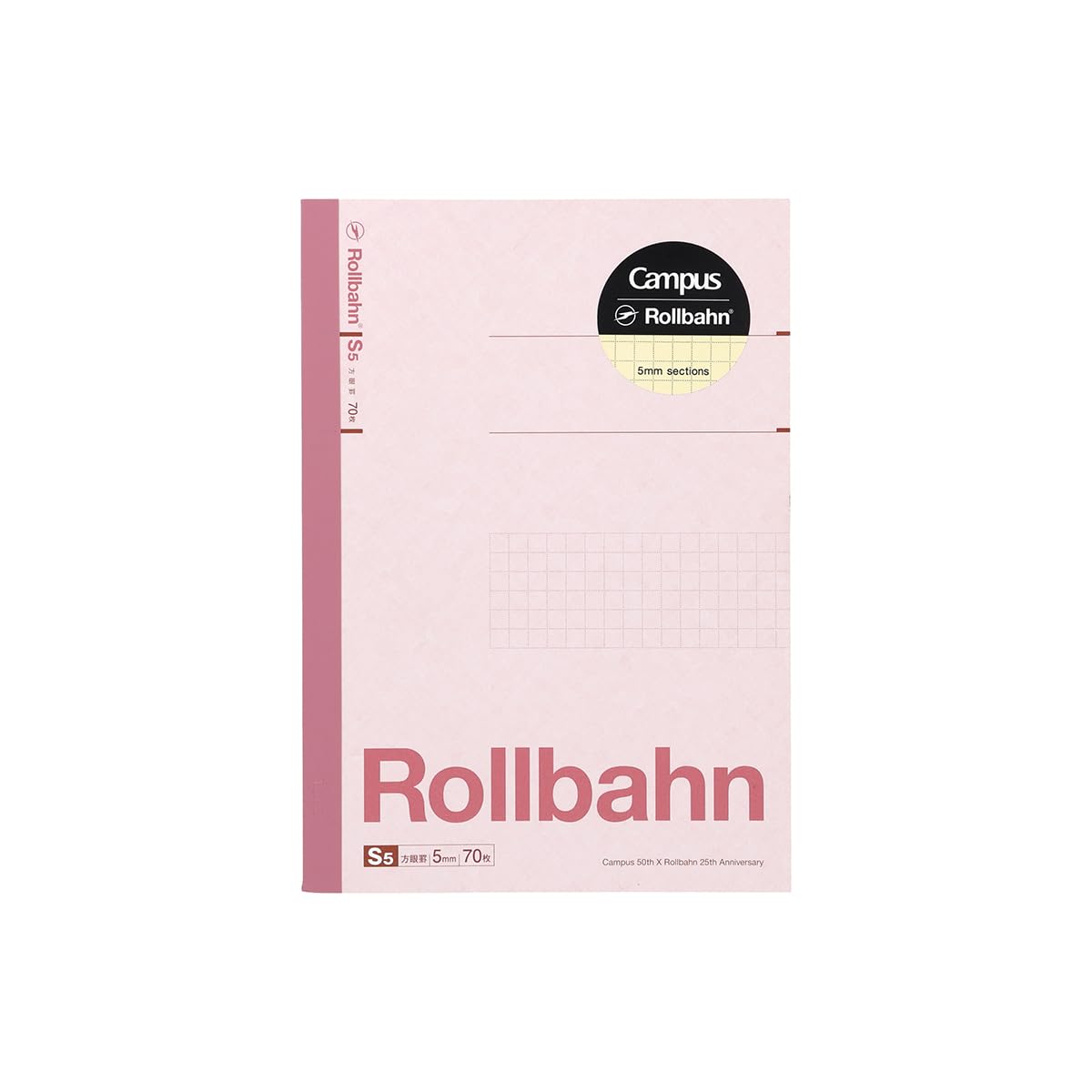 乐天商城 - Campus×Rollbahn ノート B6 ライトピンク コラボ 限定 デルフォニックス コクヨ 5mm方眼 クリーム色用紙