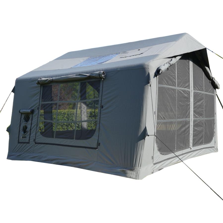 エアーテント　インフレータブルテント ポリコットン tcテント　空気入れ付き メッシュ窓付きTPUルーフ..