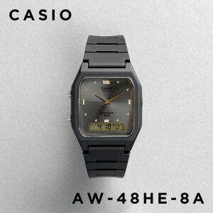 【並行輸入品】【10年保証】【日本未発売】CASIO カシオ スタンダード AW-48HE-8A 腕時計 メンズ レディース キッズ 子供 男の子 女の子 チープカシオ チプカシ アナデジ 日付 ブラック 黒 グレー 海外モデル 送料無料