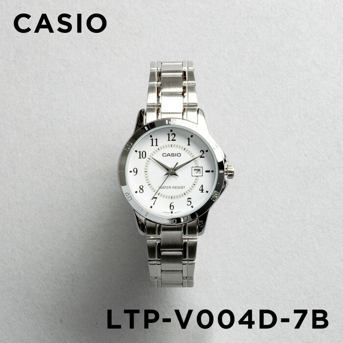 【並行輸入品】【10年保証】【日本未発売】CASIO STANDARD カシオ スタンダード LTP-V004D-7B 腕時計 時計 ブランド レディース キッズ 子供 女の子 チープカシオ チプカシ アナログ 日付 シルバー ホワイト 白 メタル 海外モデル 送料無料のサムネイル