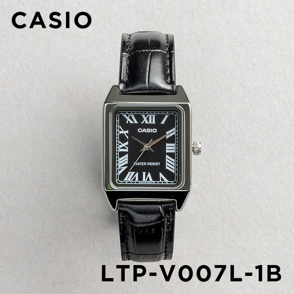 【10%OFF】【並行輸入品】【10年保証】【日本未発売】CASIO STANDARD カシオ スタンダード LTP-V007L-1B 腕時計 時計 ブランド レディース キッズ チープカシオ チプカシ アナログ ブラック 黒 シルバー レザー 革ベルト 海外モデル 送料無料