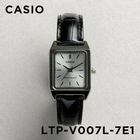 【並行輸入品】【10年保証】【日本未発売】CASIO STANDARD カシオ スタンダード LTP-V007L-7E1 腕時計 時計 ブランド レディース キッズ 子供 チープカシオ チプカシ アナログ シルバー ブラック 黒 レザー 海外モデル 送料無料