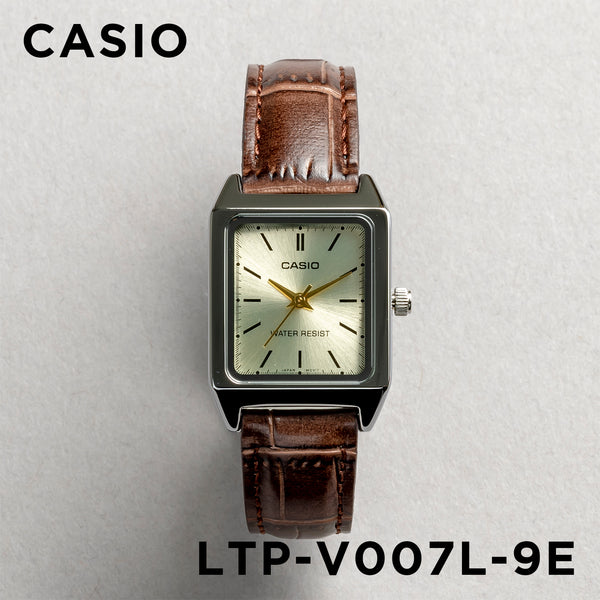 【並行輸入品】【10年保証】【日本未発売】CASIO STANDARD カシオ スタンダード LTP-V007L-9E 腕時計 時計 ブランド レディース キッズ チープカシオ チプカシ アナログ シルバー ゴールド 金 レザー 革ベルト 海外モデル 送料無料