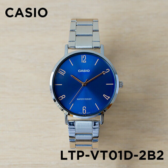 B, F, H, P, V - 【10年保証】【日本未発売】CASIO STANDARD カシオ スタンダード LTP-VT01D-2B2 腕時計 時計 ブランド レディース キッズ 子供 女の子 チープカシオ チプカシ アナログ ネイビー シルバー メタル 海外モデル ギフト プレゼント