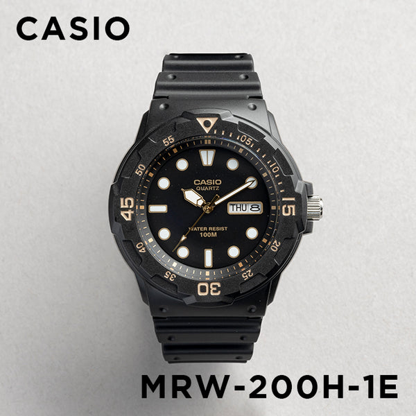 【並行輸入品】【10年保証】【日本未発売】CASIO STANDARD MENS カシオ スタンダード MRW-200H-1E 腕時計 時計 ブランド メンズ キッズ 子供 男の子 チープカシオ チプカシ アナログ 日付 カレンダー 防水 ブラック 黒 海外モデル 送料無料